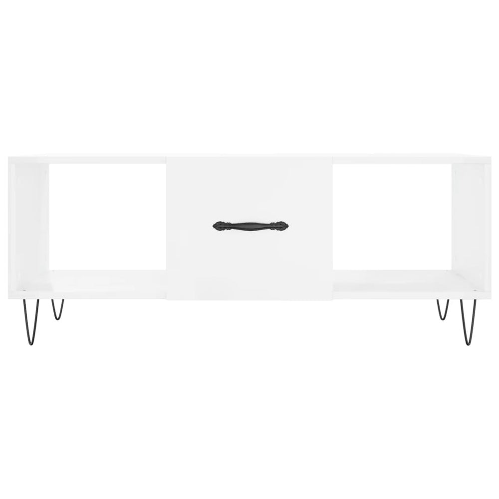 Salontafel 102x50x40 cm bewerkt hout hoogglans wit MeubelReus