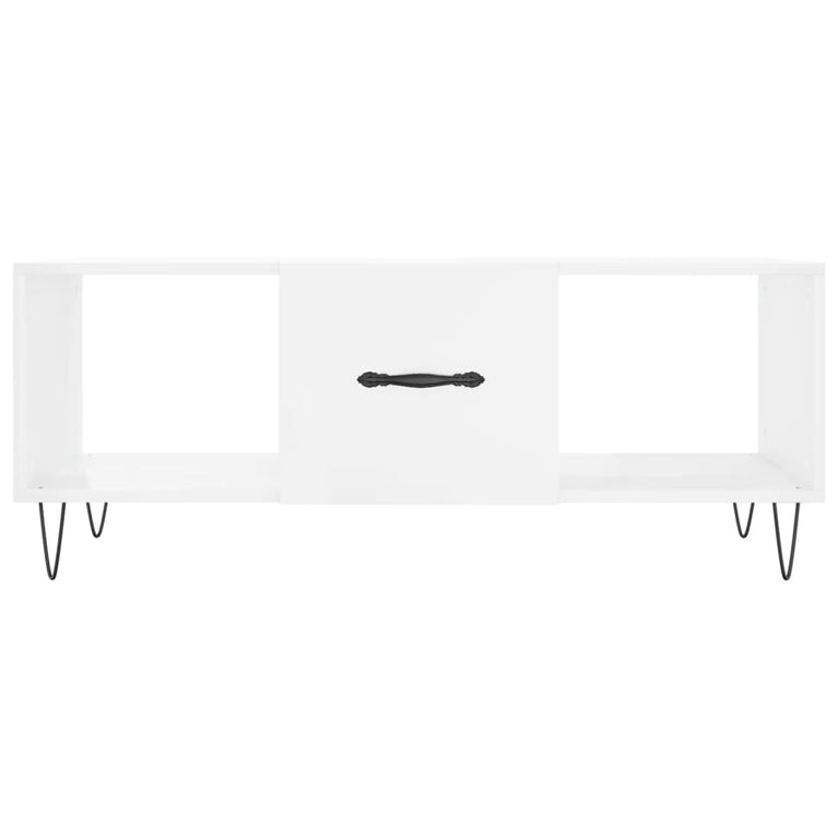 Salontafel 102x50x40 cm bewerkt hout hoogglans wit MeubelReus