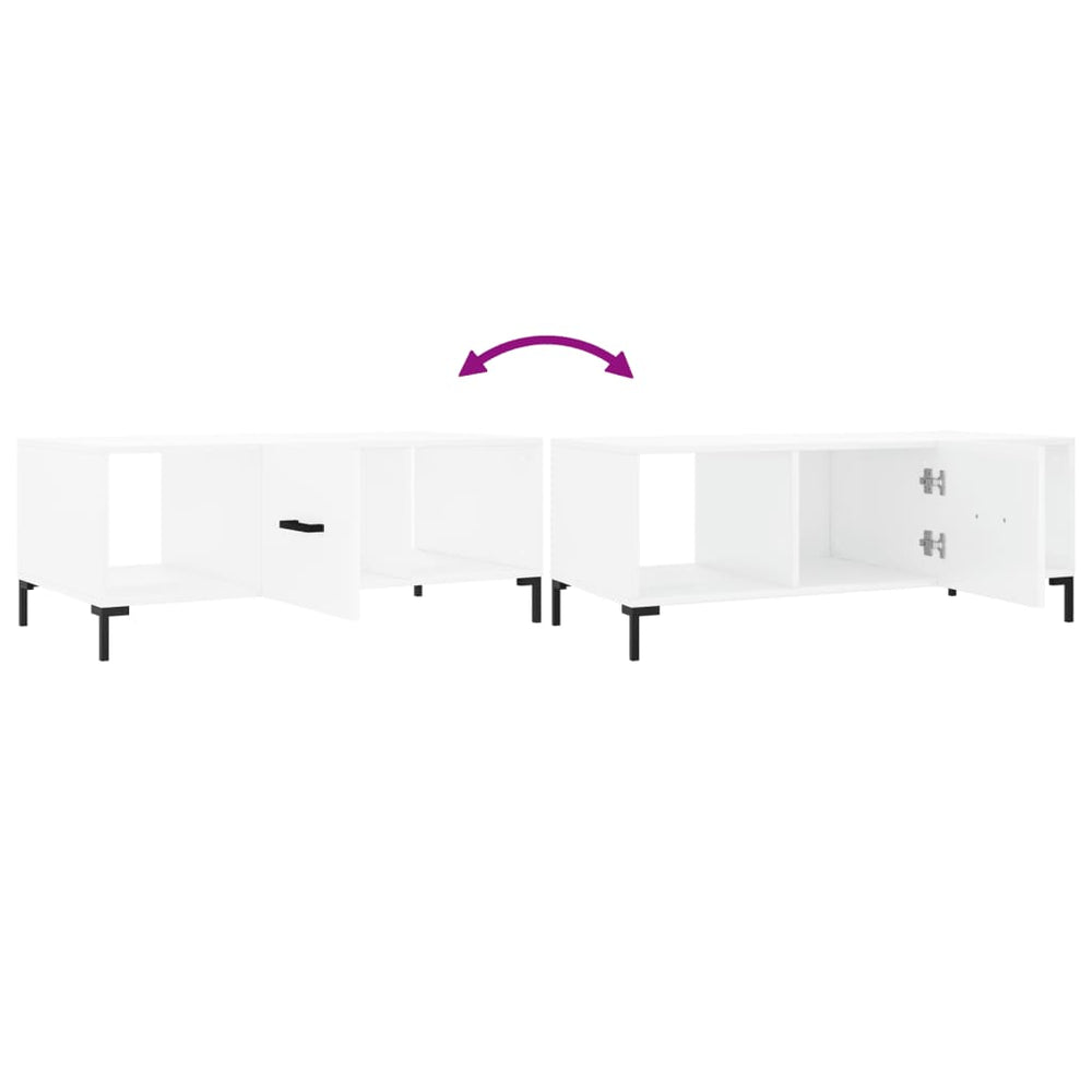 Salontafel 102x50x40 cm bewerkt hout wit MeubelReus