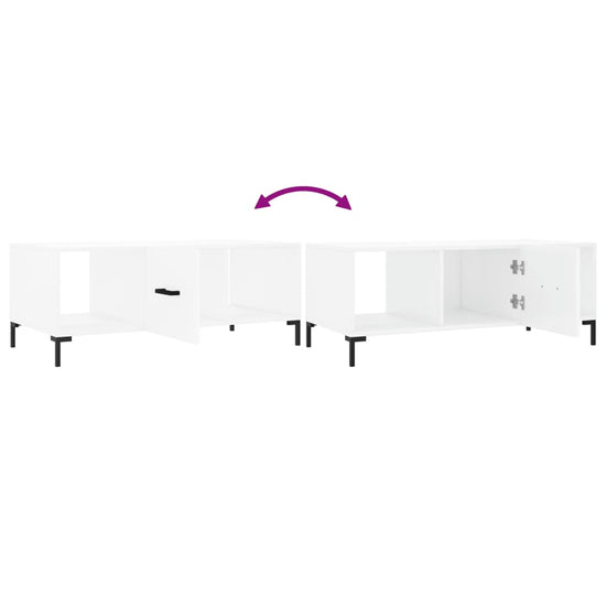 Salontafel 102x50x40 cm bewerkt hout wit MeubelReus