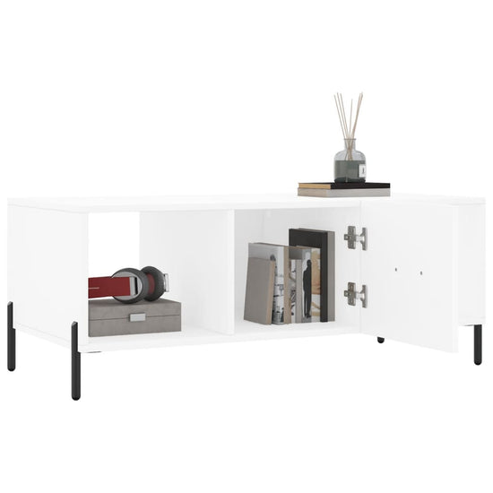 Salontafel 102x50x40 cm bewerkt hout wit MeubelReus