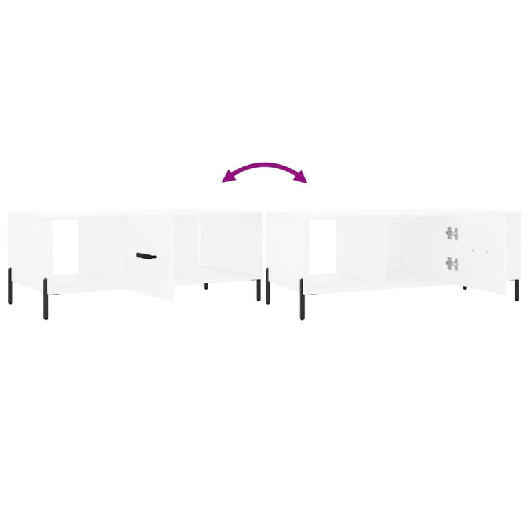 Salontafel 102x50x40 cm bewerkt hout wit MeubelReus