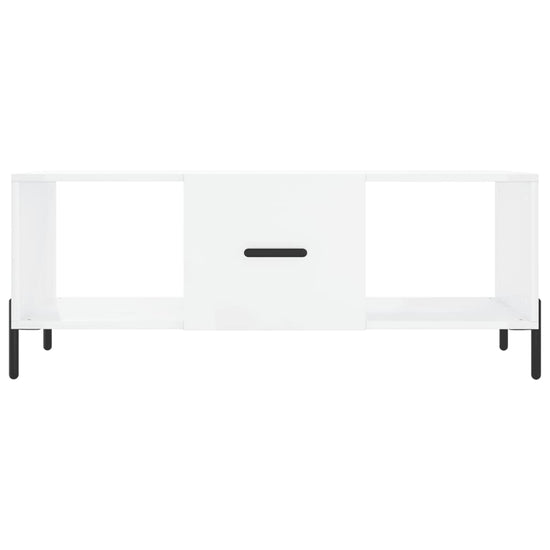 Salontafel 102x50x40 cm bewerkt hout hoogglans wit MeubelReus