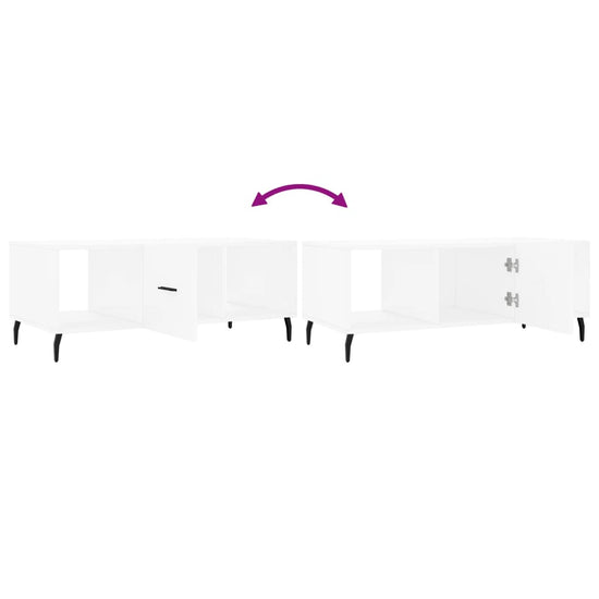 Salontafel 102x50x40 cm bewerkt hout wit MeubelReus