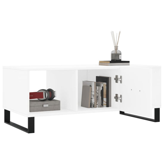 Salontafel 102x50x40 cm bewerkt hout wit MeubelReus