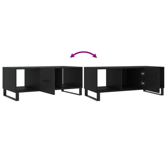 Salontafel 102x50x40 cm bewerkt hout zwart MeubelReus