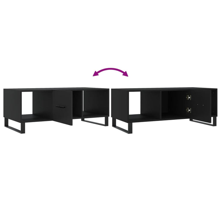 Salontafel 102x50x40 cm bewerkt hout zwart MeubelReus