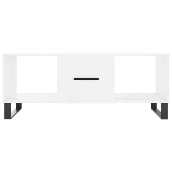 Salontafel 102x50x40 cm bewerkt hout hoogglans wit MeubelReus