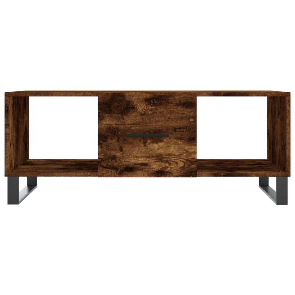 Salontafel 102x50x40 cm bewerkt hout gerookt eikenkleurig MeubelReus