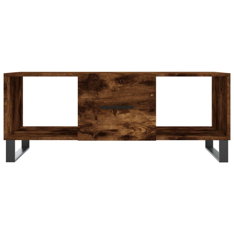 Salontafel 102x50x40 cm bewerkt hout gerookt eikenkleurig MeubelReus