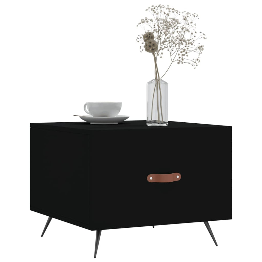 Salontafels 2 st 50x50x40 cm bewerkt hout zwart MeubelReus