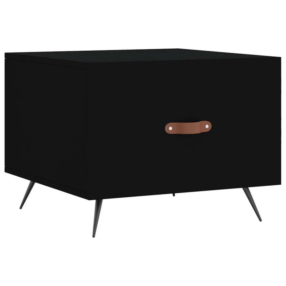 Salontafels 2 st 50x50x40 cm bewerkt hout zwart MeubelReus