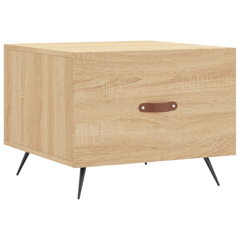 Salontafels 2 st 50x50x40 cm bewerkt hout sonoma eikenkleurig MeubelReus