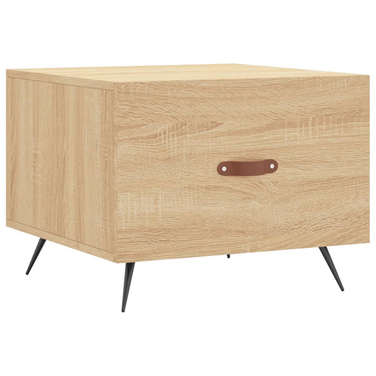 Salontafels 2 st 50x50x40 cm bewerkt hout sonoma eikenkleurig MeubelReus