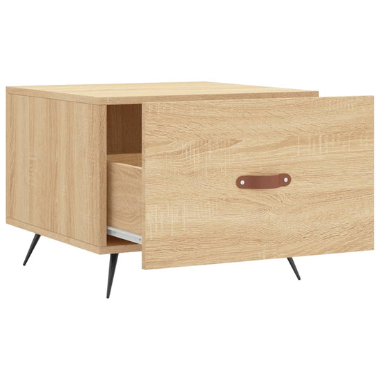 Salontafels 2 st 50x50x40 cm bewerkt hout sonoma eikenkleurig MeubelReus