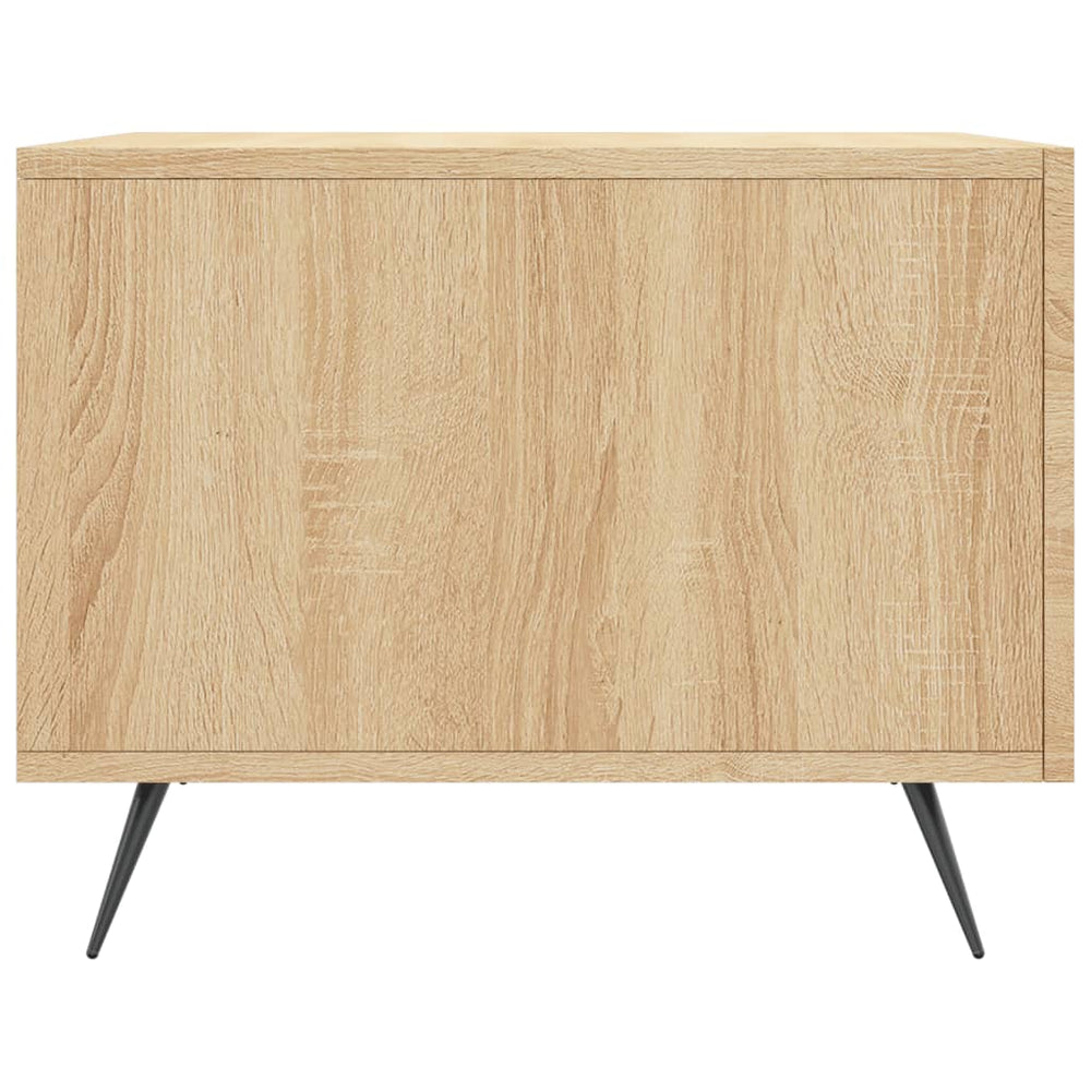 Salontafels 2 st 50x50x40 cm bewerkt hout sonoma eikenkleurig MeubelReus
