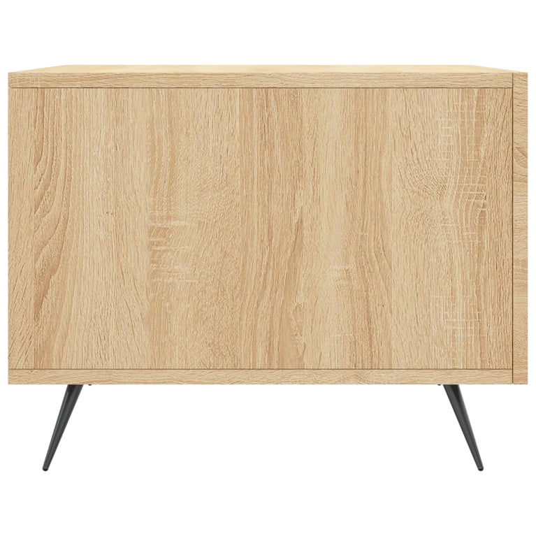 Salontafels 2 st 50x50x40 cm bewerkt hout sonoma eikenkleurig MeubelReus
