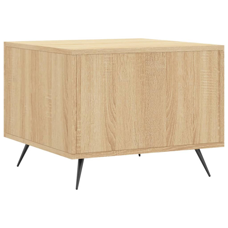 Salontafels 2 st 50x50x40 cm bewerkt hout sonoma eikenkleurig MeubelReus