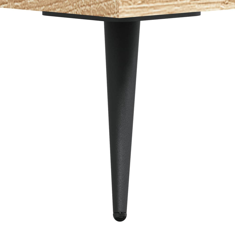 Salontafels 2 st 50x50x40 cm bewerkt hout sonoma eikenkleurig MeubelReus