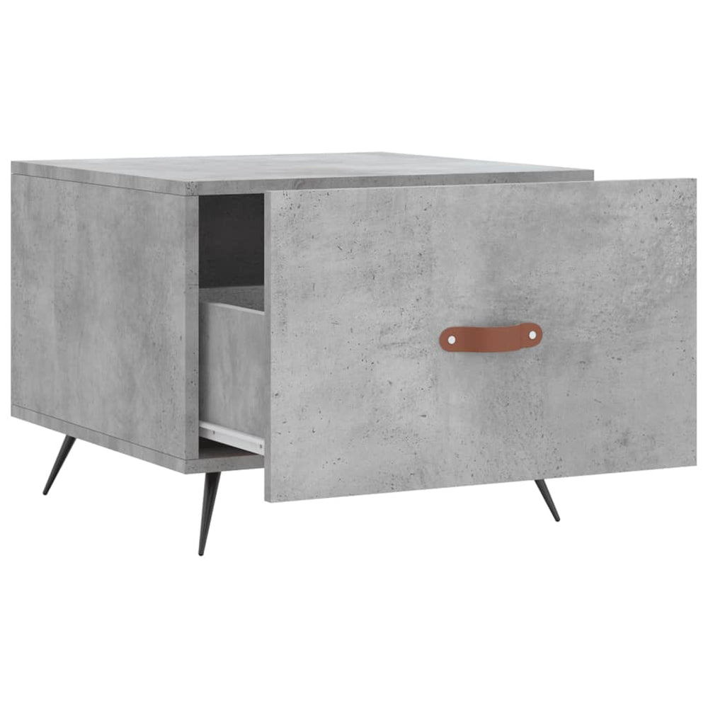 Salontafels 2 st 50x50x40 cm bewerkt hout betongrijs MeubelReus