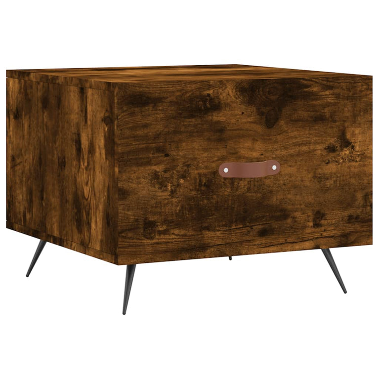 Salontafels 2 st 50x50x40 cm bewerkt hout gerookt eikenkleurig MeubelReus
