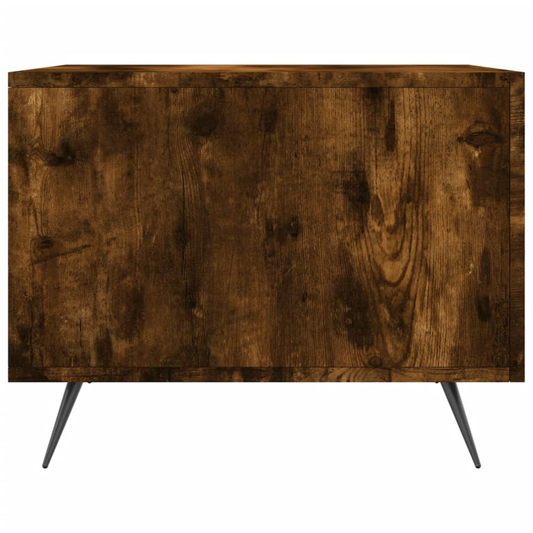 Salontafels 2 st 50x50x40 cm bewerkt hout gerookt eikenkleurig MeubelReus