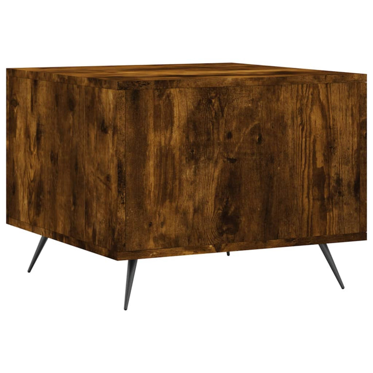 Salontafels 2 st 50x50x40 cm bewerkt hout gerookt eikenkleurig MeubelReus