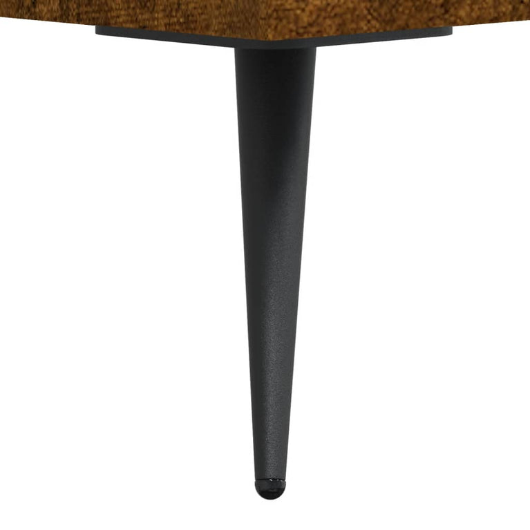 Salontafels 2 st 50x50x40 cm bewerkt hout gerookt eikenkleurig MeubelReus