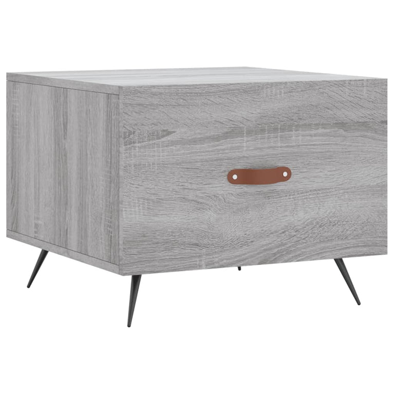 Salontafels 2 st 50x50x40 cm bewerkt hout grijs sonoma eiken MeubelReus