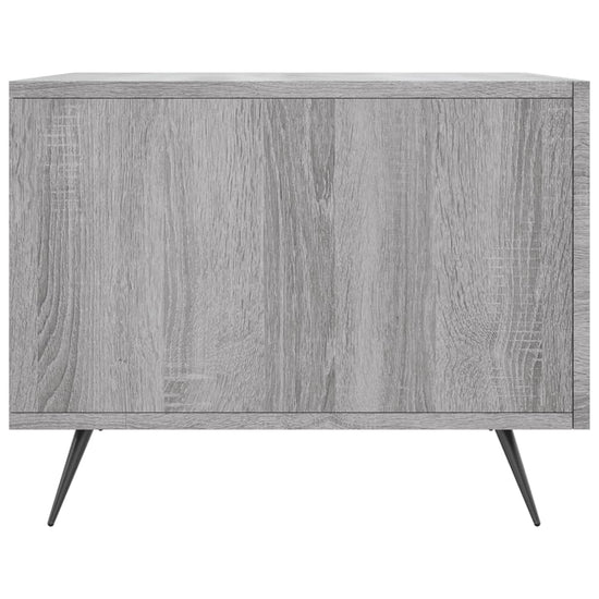 Salontafels 2 st 50x50x40 cm bewerkt hout grijs sonoma eiken MeubelReus