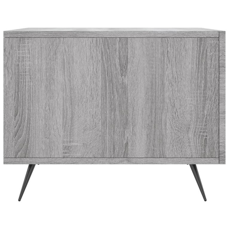 Salontafels 2 st 50x50x40 cm bewerkt hout grijs sonoma eiken MeubelReus