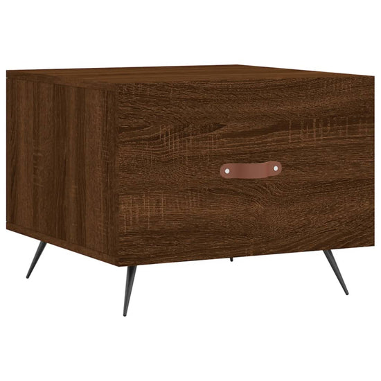 Salontafels 2 st 50x50x40 cm bewerkt hout bruin eikenkleur MeubelReus