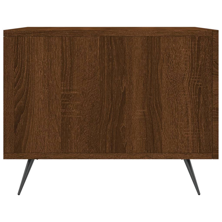 Salontafels 2 st 50x50x40 cm bewerkt hout bruin eikenkleur MeubelReus