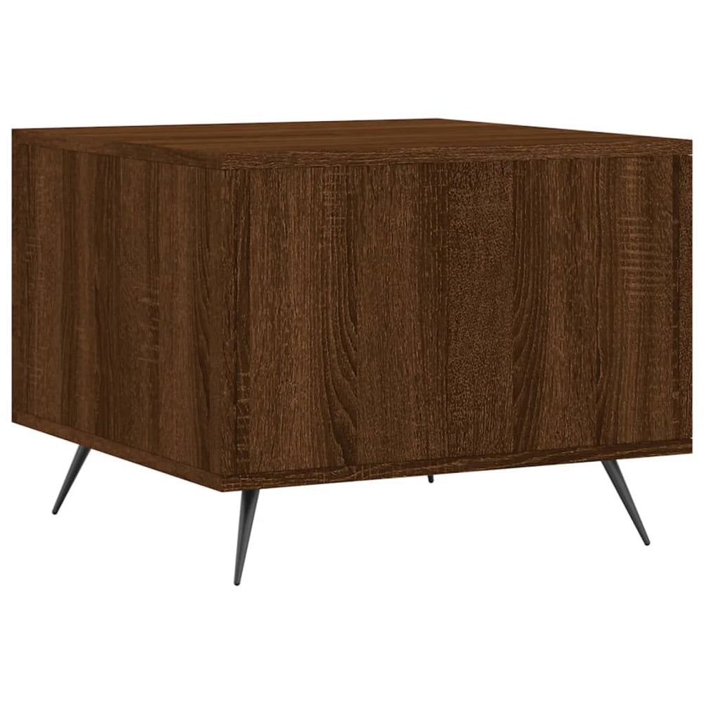 Salontafels 2 st 50x50x40 cm bewerkt hout bruin eikenkleur MeubelReus