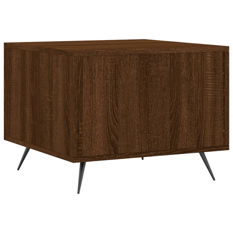 Salontafels 2 st 50x50x40 cm bewerkt hout bruin eikenkleur MeubelReus