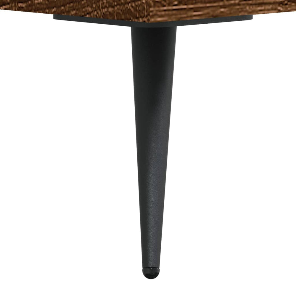 Salontafels 2 st 50x50x40 cm bewerkt hout bruin eikenkleur MeubelReus