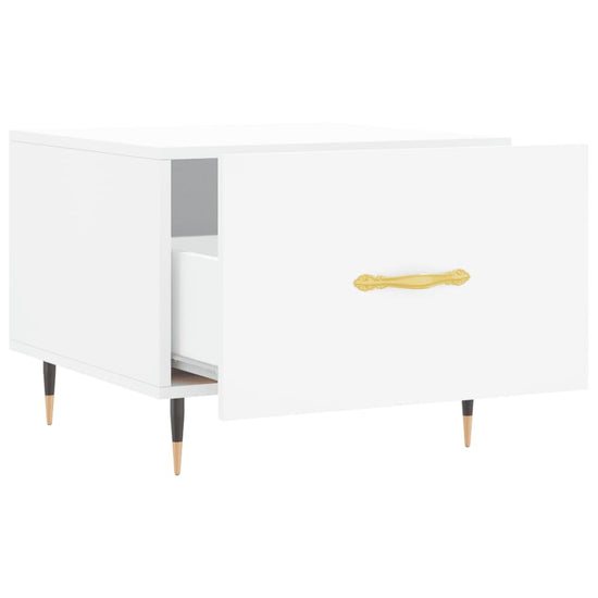 Salontafel 50x50x40 cm bewerkt hout wit MeubelReus