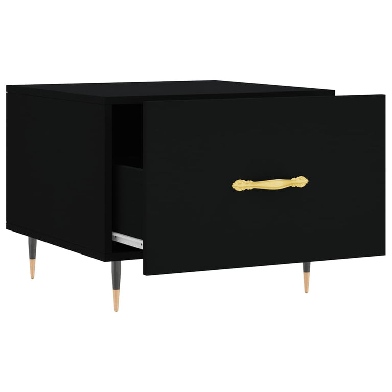 Salontafel 50x50x40 cm bewerkt hout zwart MeubelReus