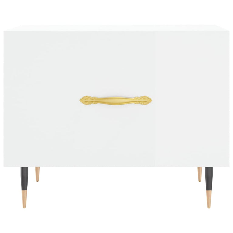 Salontafel 50x50x40 cm bewerkt hout hoogglans wit MeubelReus