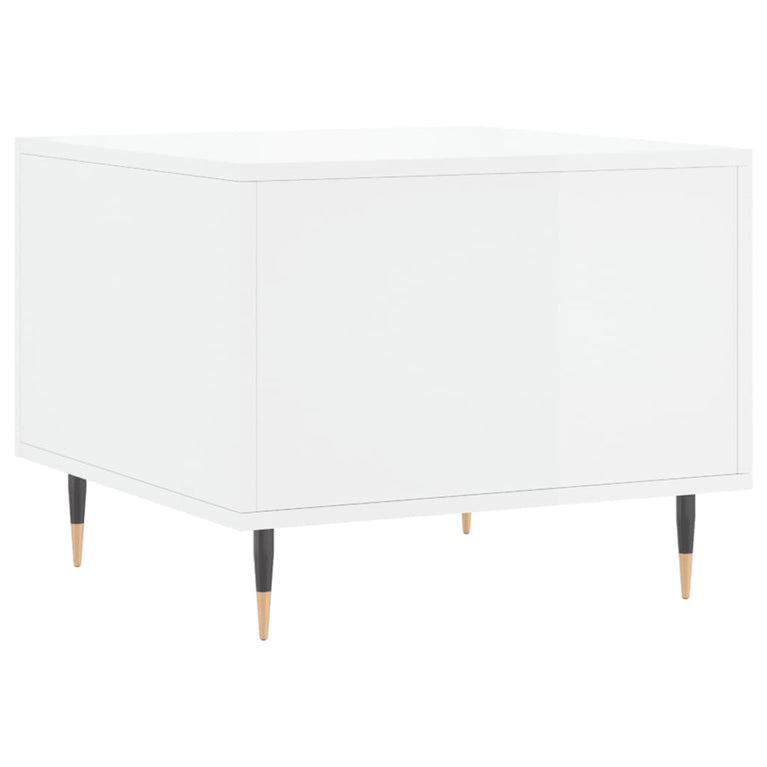 Salontafel 50x50x40 cm bewerkt hout hoogglans wit MeubelReus