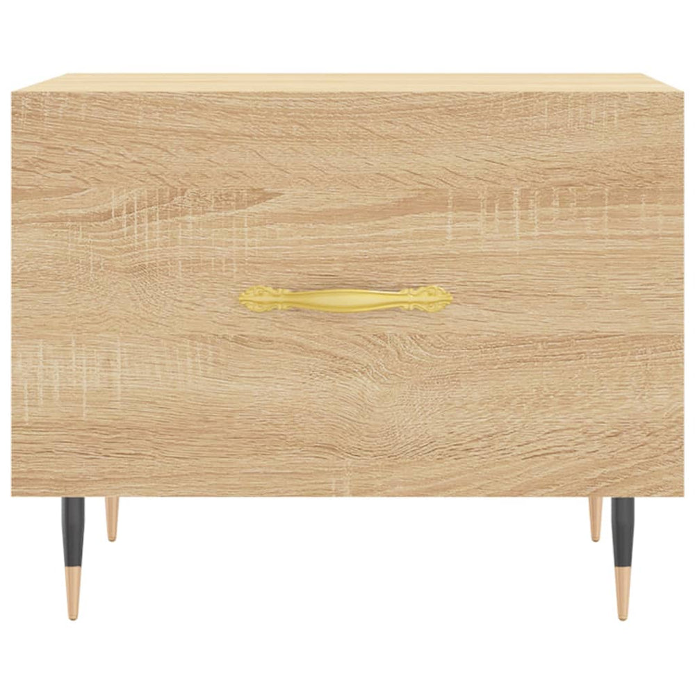 Salontafel 50x50x35 cm bewerkt hout sonoma eikenkleurig MeubelReus