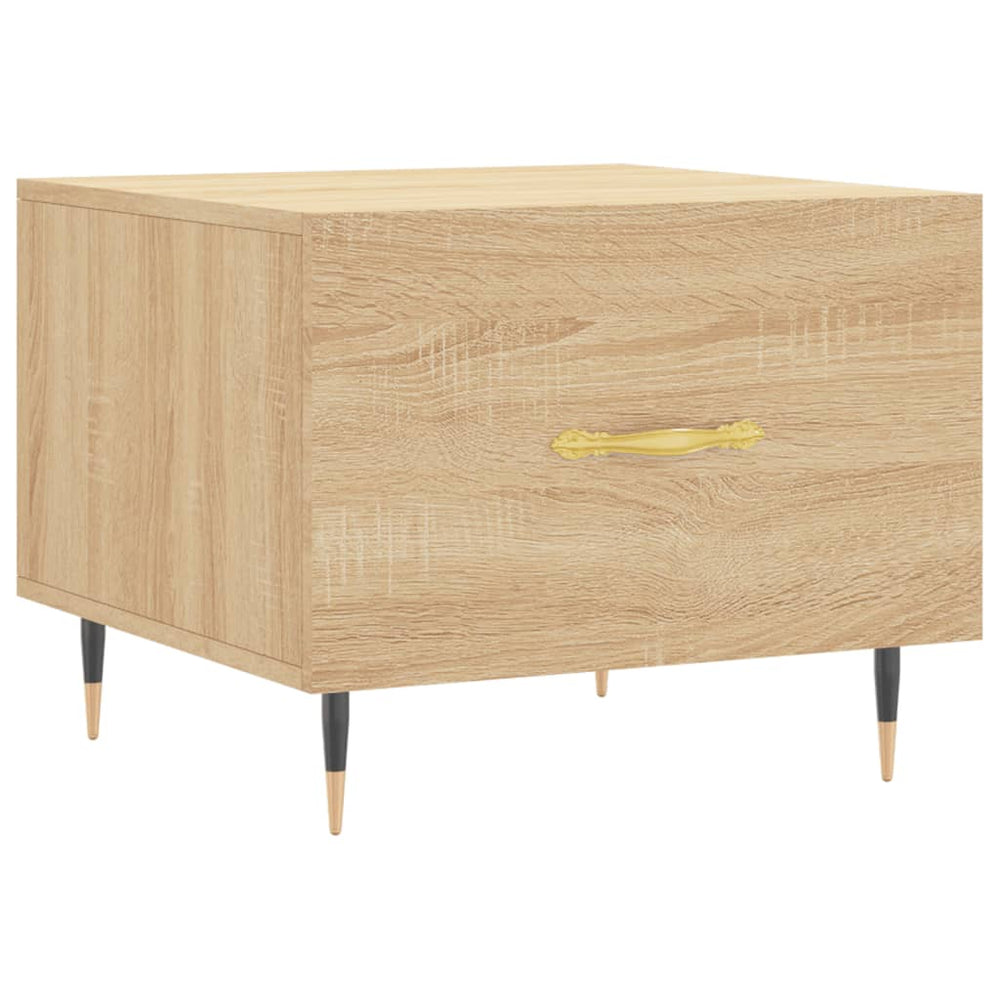 Salontafels 2 st 50x50x40 cm bewerkt hout sonoma eikenkleurig MeubelReus