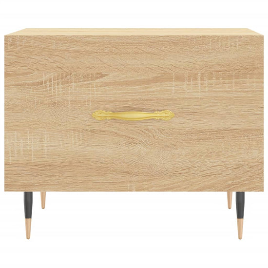 Salontafels 2 st 50x50x40 cm bewerkt hout sonoma eikenkleurig MeubelReus
