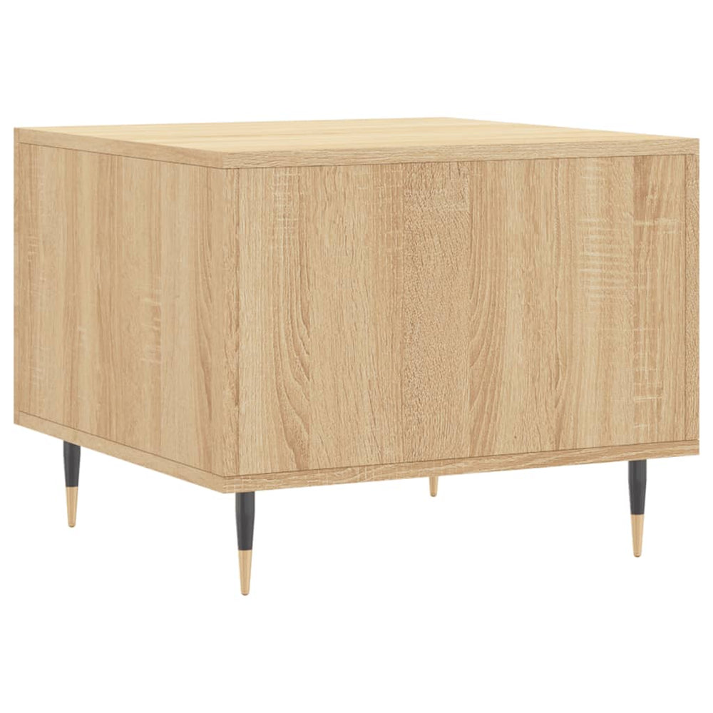 Salontafels 2 st 50x50x40 cm bewerkt hout sonoma eikenkleurig MeubelReus