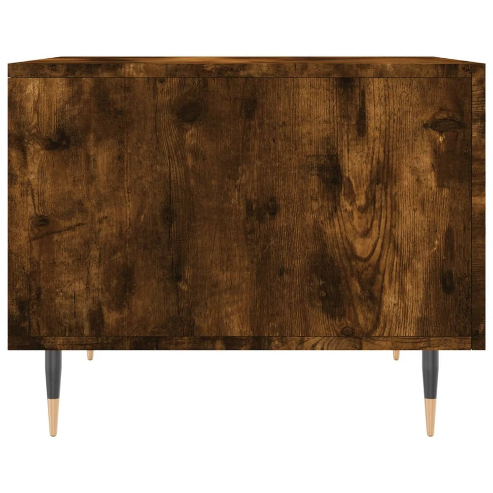 Salontafels 2 st 50x50x40 cm bewerkt hout gerookt eikenkleurig MeubelReus