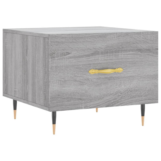 Salontafels 2 st 50x50x40 cm bewerkt hout grijs sonoma eiken MeubelReus