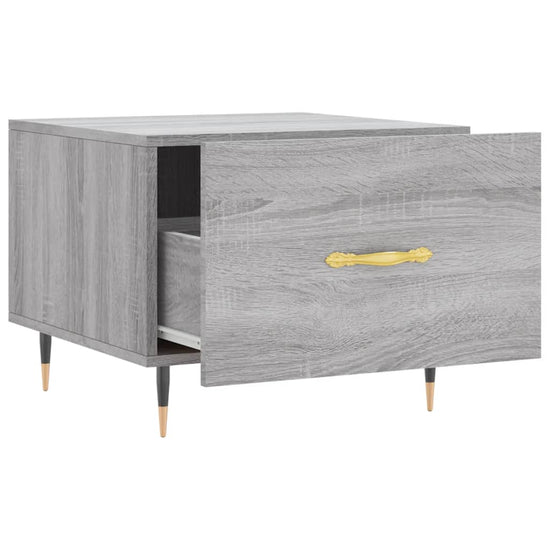 Salontafels 2 st 50x50x40 cm bewerkt hout grijs sonoma eiken MeubelReus