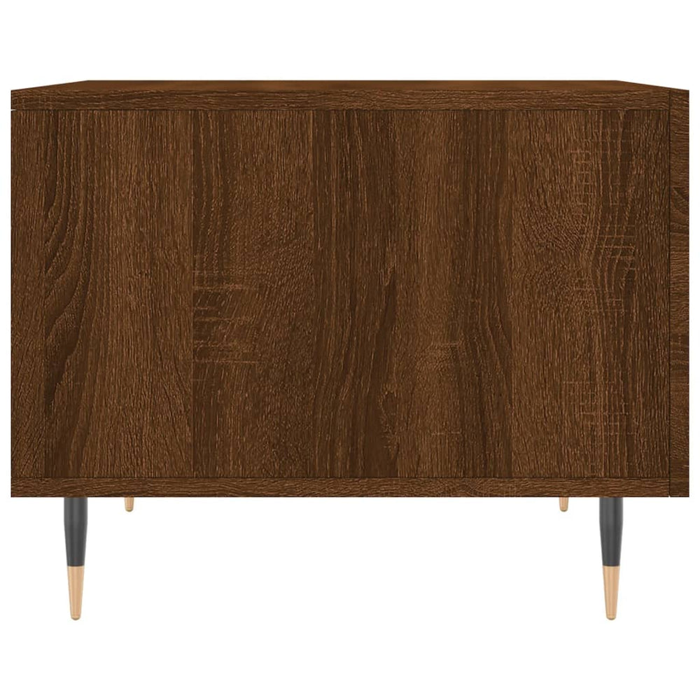 Salontafels 2 st 50x50x40 cm bewerkt hout bruin eikenkleur MeubelReus