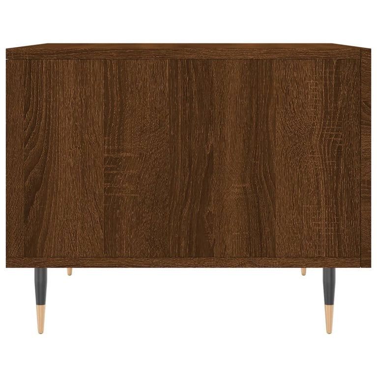 Salontafels 2 st 50x50x40 cm bewerkt hout bruin eikenkleur MeubelReus
