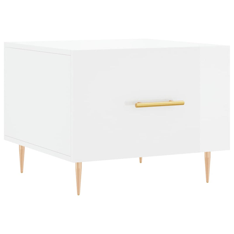 Salontafel 50x50x40 cm bewerkt hout hoogglans wit MeubelReus